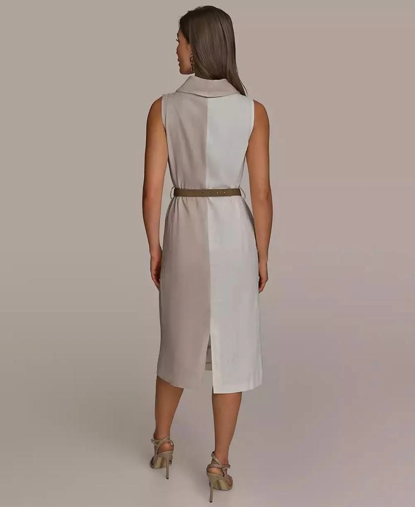 Donna Karan Women's Funnel-Neck Belted Dress 6
