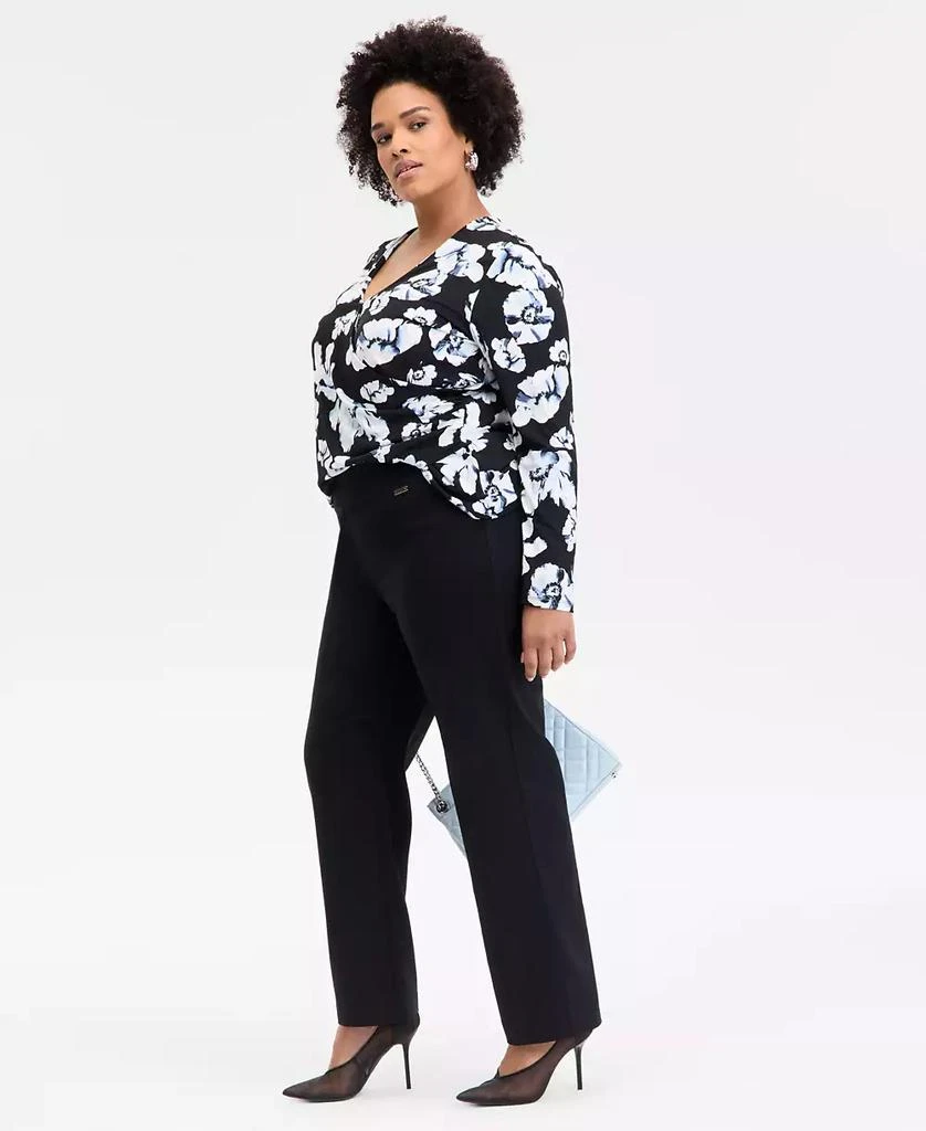 INC International Plus Size Mid-Rise Pull-On Straight-Leg Pants, Created for Macy's 2