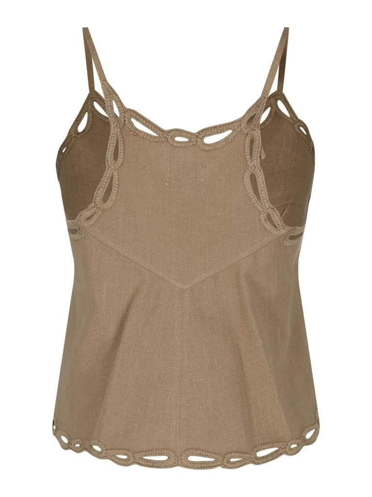Isabel Marant Étoile Tomeki" Embroidered Tank Top – Green 2