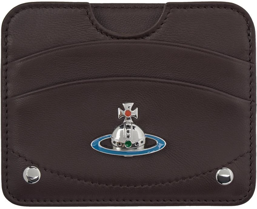 Vivienne Westwood Brown Half Moon Card Holder 1