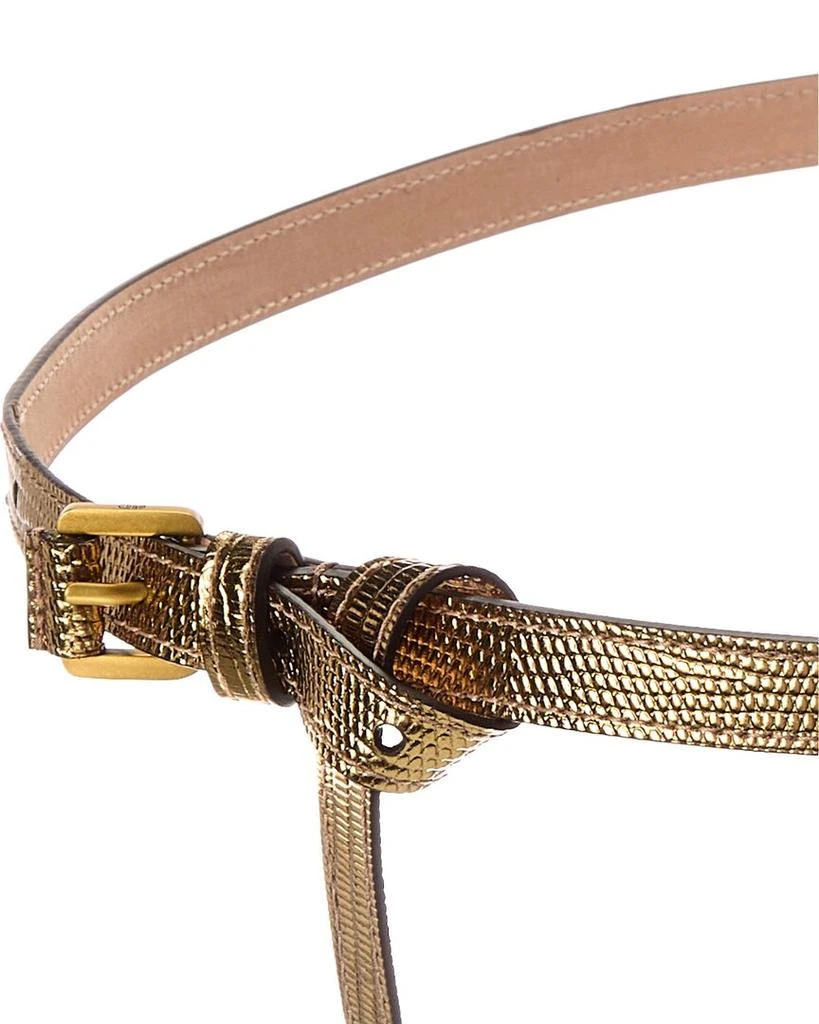 Shop Carolyn Lizard-Embossed Leather Belt on Sale at  display picture 1
