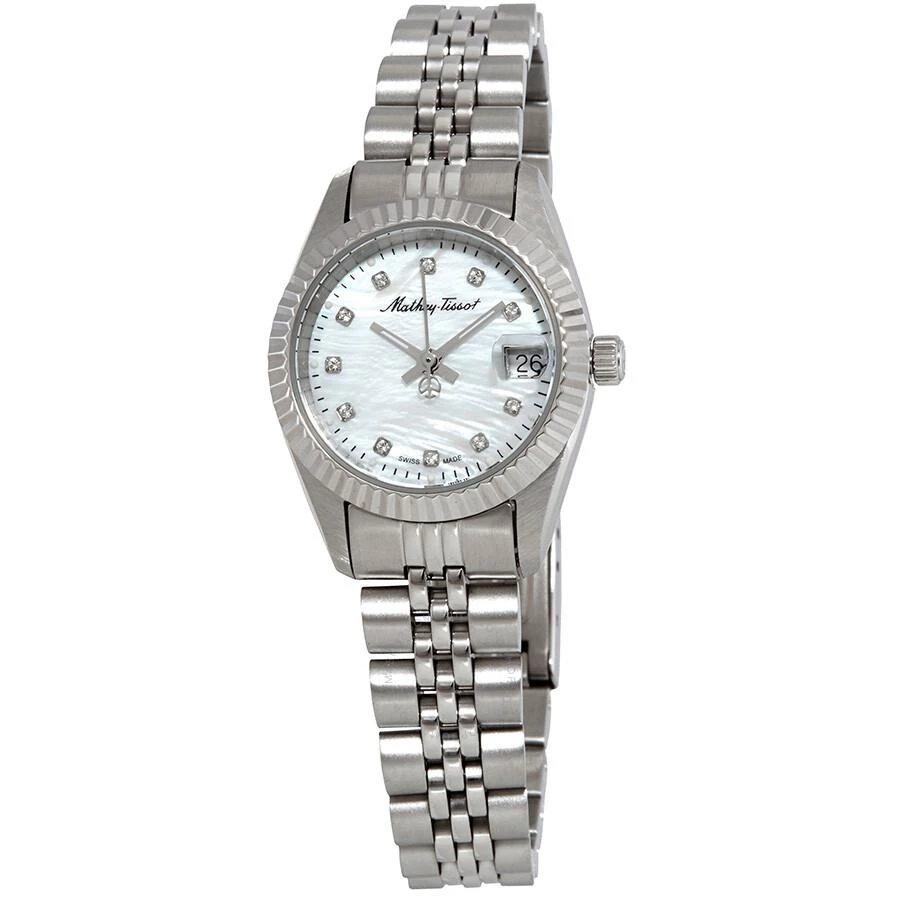 Mathey-Tissot Mathey II Quartz Crystal White Mother of Pearl Dial Ladies Watch D710AI 1
