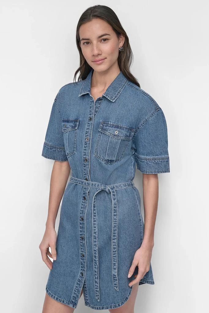 DKNY SELF BELTED UTILITY DRESS 5