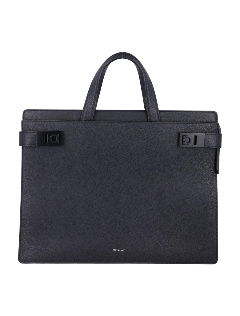 Salvatore Ferragamo Briefcase With Gancini Buckles