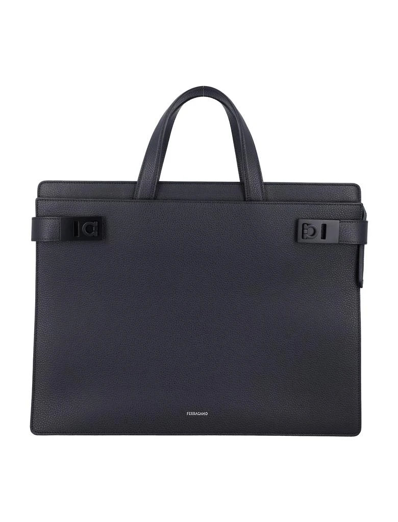 Ferragamo Briefcase With Gancini Buckles 1