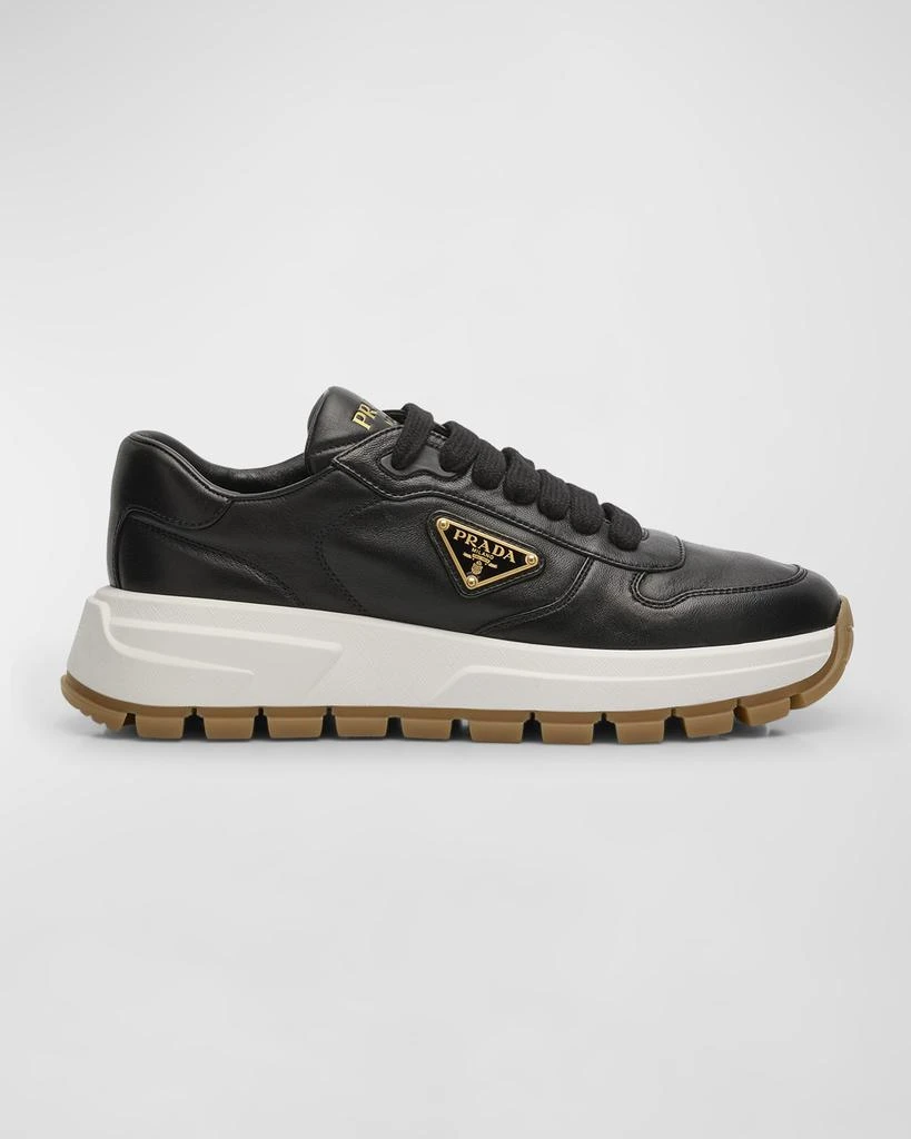 Prada Leather Logo Runner Sneakers 1