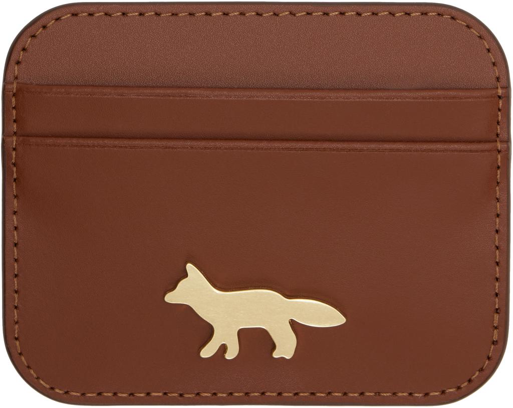 MAISON KITSUNE' FOX HEAD LEATHER NECK CARDHOLDER カード入れ Maison Kitsune FOX HEAD LEATHER NECK CARDHOLDER - Bags