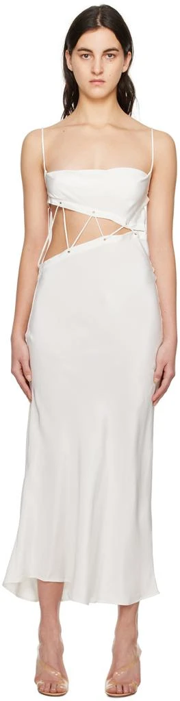 Christopher Esber White Disconnect Midi Dress 1