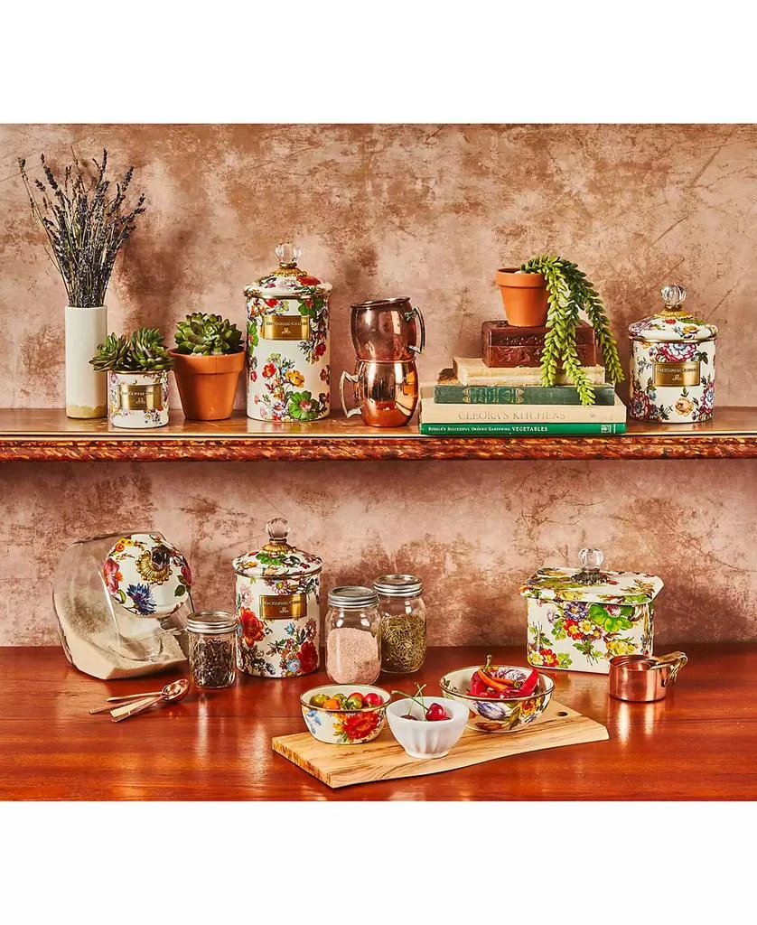 MacKenzie-Childs Flower Market Glass Cookie Jar 3