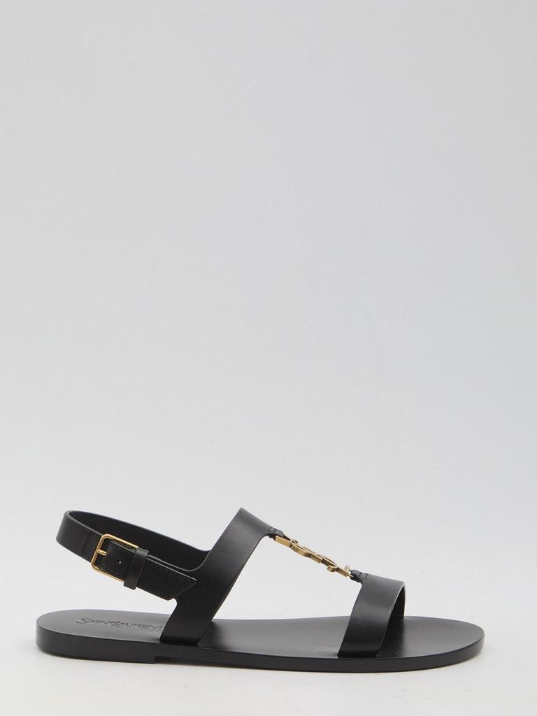 サンダル・ミュール Saint Laurent SS25 'Cassandre' sandals (818294DWEDD 1000) Yves Saint Laurent Cassandre Sandals In Suede - Shoes