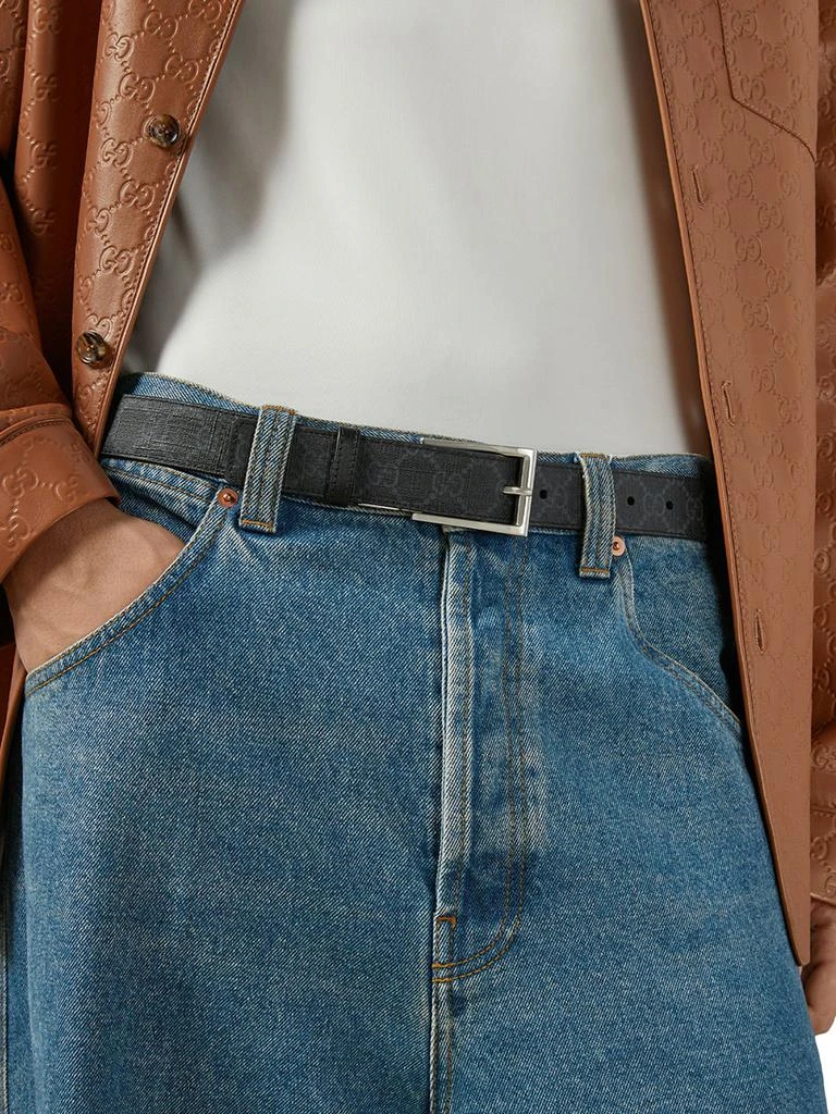 Gucci REVERSIBLE BELT WITH RECTANGULAR BUCKLE 2