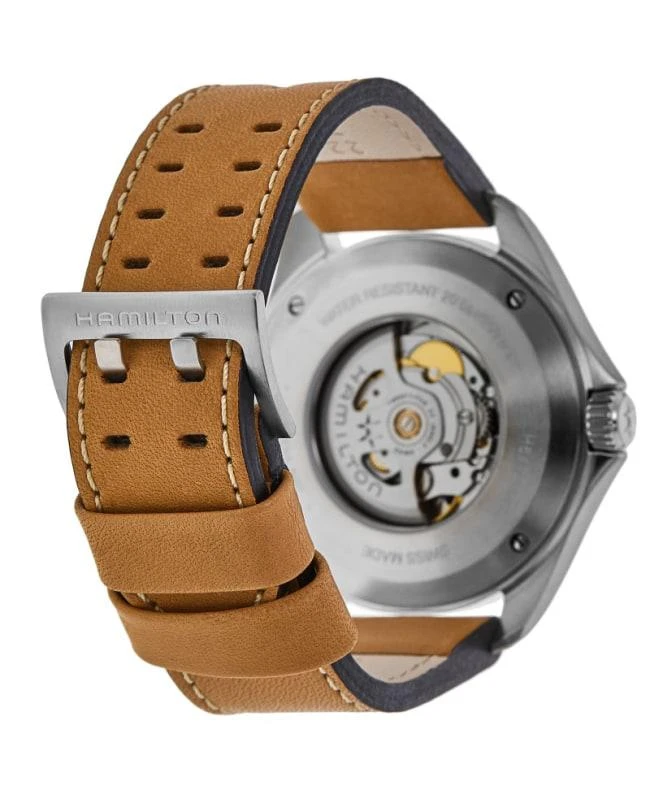 Hamilton Hamilton Khaki Aviation Pilot Day Date Auto Black Dial Leather Strap Men's Watch H64725531 4