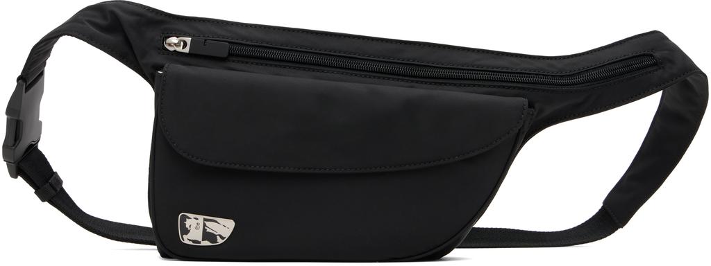 ショルダーバッグ BURBERRY BLACK CANVAS BELT BAG Burberry Black Quilted Coated Canvas Logo Print Belt Bag