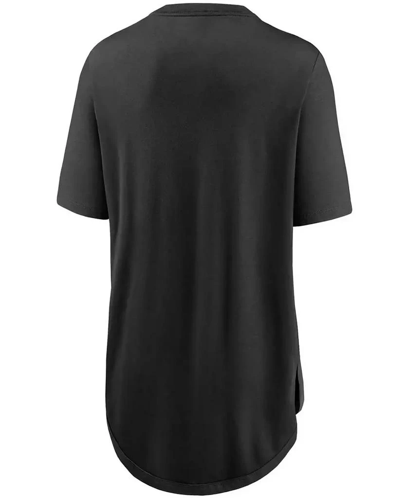 NIKE Women's Black San Francisco Giants Mascot Outline Weekend Tri-Blend T-shirt 2