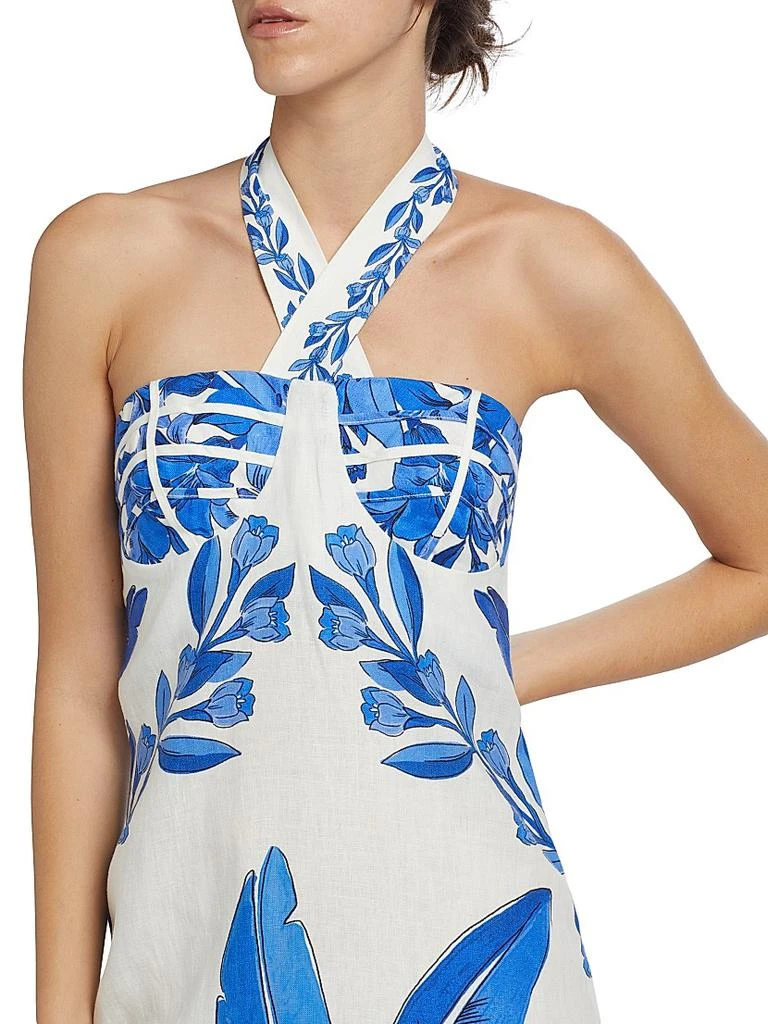 spaghetti strap linen mini dress Leonora Linen Mini Dress