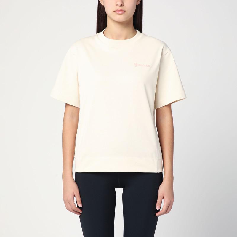 【送料&関税込】Moncler Ivory Cotton Oversize T-shirt Moncler Ivory Cotton Oversize T-shirt | italist
