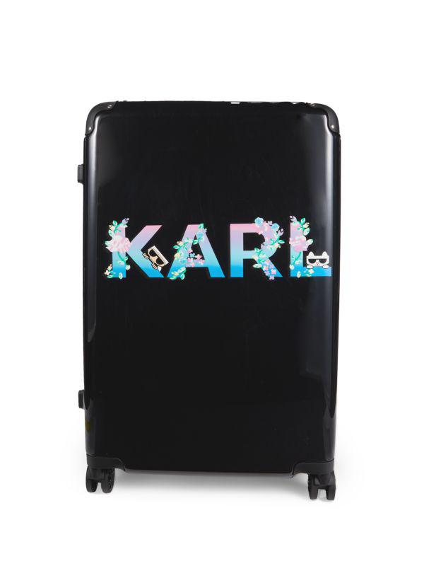 Karl Lagerfeld Paris 28 Inch Logo Hardshell Spinner Suitcase