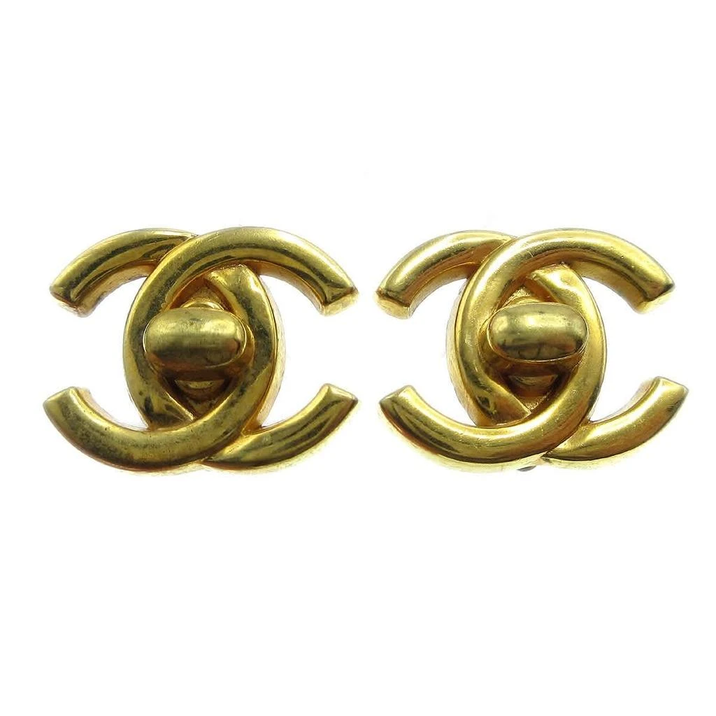 Chanel Cc Turnlock Clip-On Earrings Metal _Plated Earrings Jewelry (Pre-Owned)