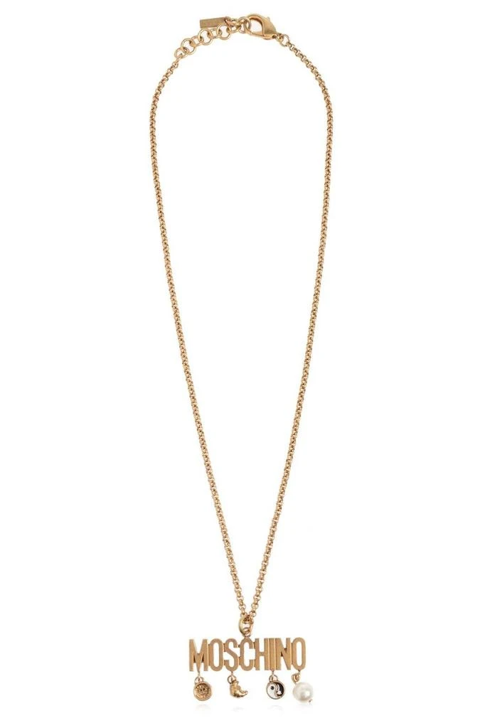 Moschino Logo Lettering Charm Detailed Necklace 1
