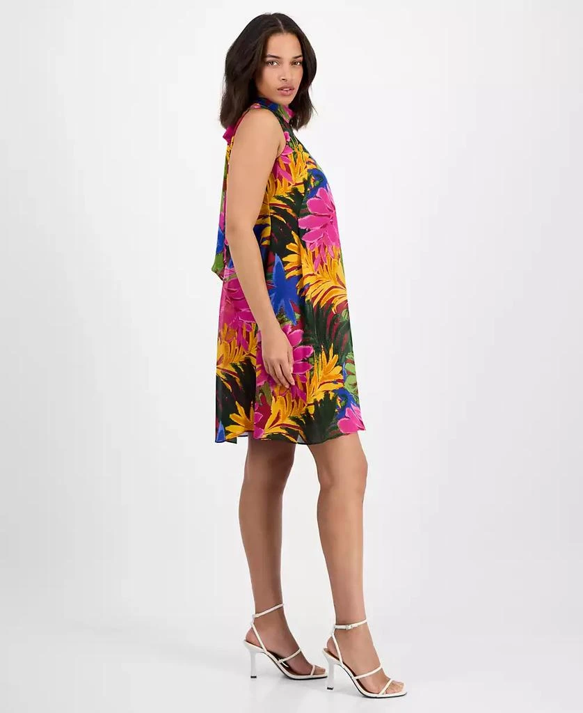 Robbie Bee Women's Printed Mock-Neck Shift Dress 4