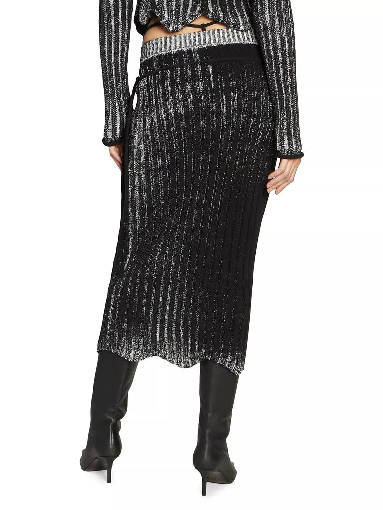 Acne Studios Metallic Rib-Knit Maxi Skirt 4