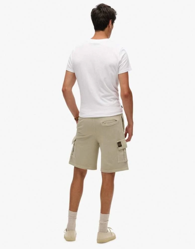 Superdry Superdry Contrast stitch cargo shorts in washed pelican beige 3