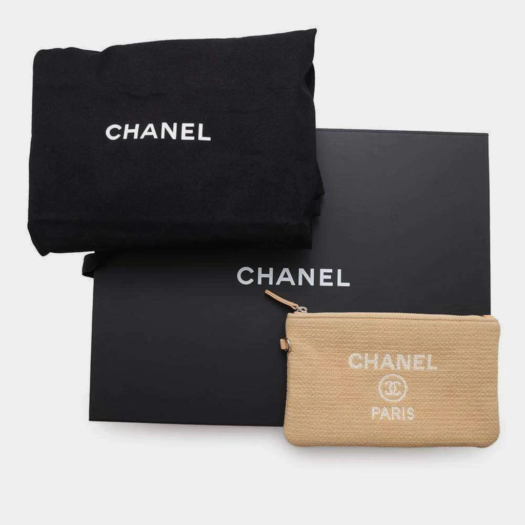 Chanel Chanel Beige Canvas Deauville Medium Tote Bag 13