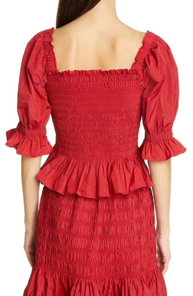 Molly Goddard Mackenzie Shirred Taffeta Top 2