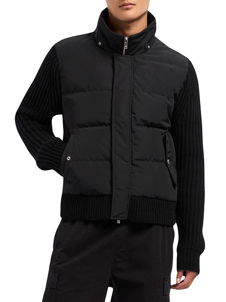 Moose Knuckles Maple Hybrid Mixed-Media Bomber Jacket 4