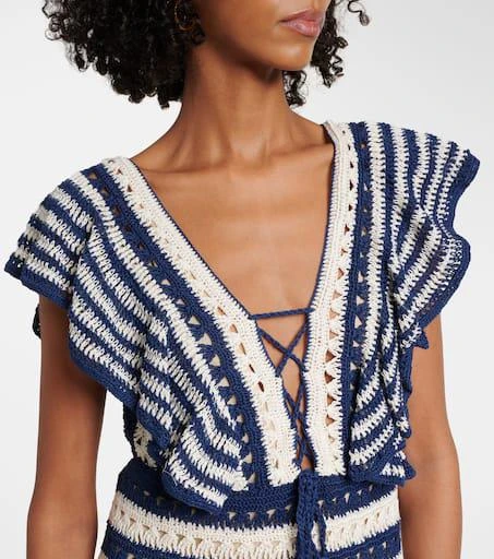 ANNA KOSTUROVA Farrah crochet cotton minidress 4