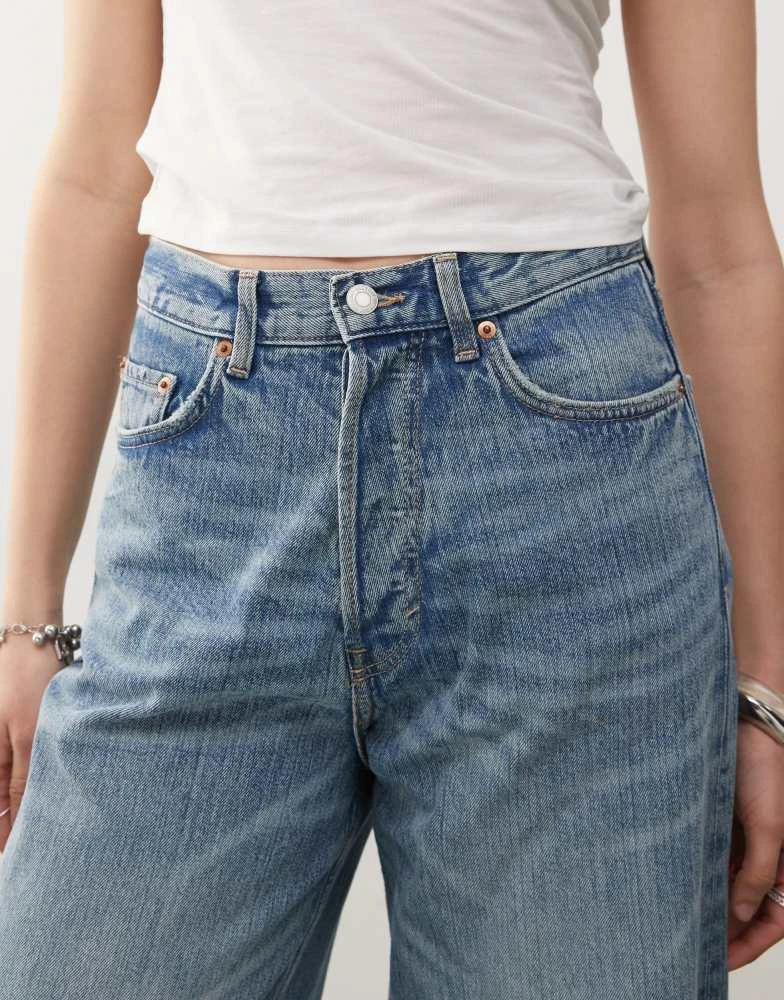 Weekday Weekday Unisex Astro baggy wide leg jeans in blue 5