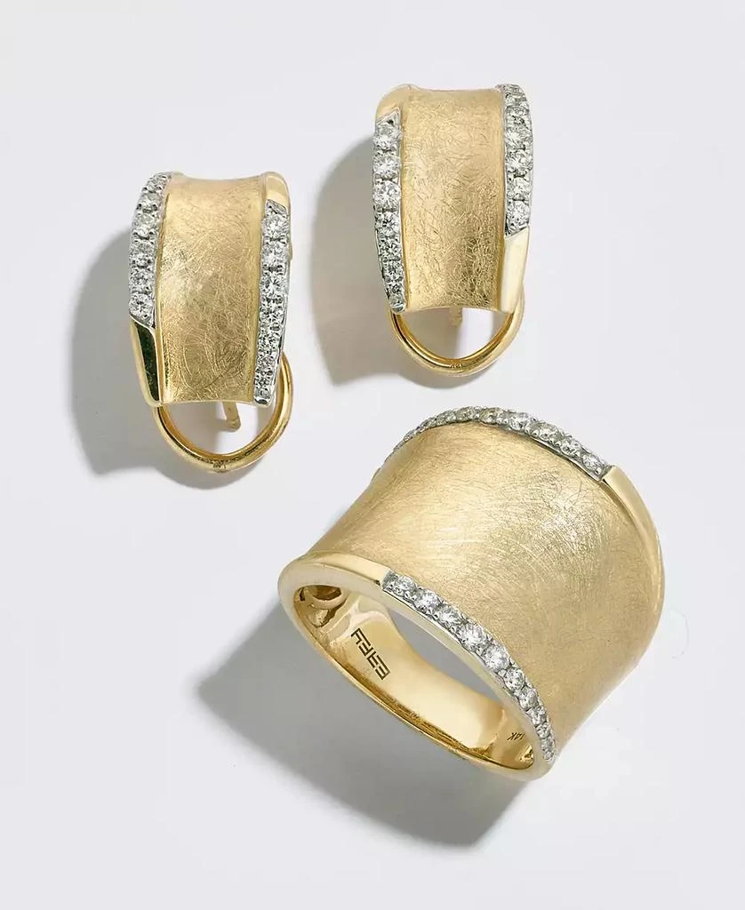Effy D'Oro by EFFY® Diamond Wide Band (1/4 ct. t.w.) in 14k Gold 3