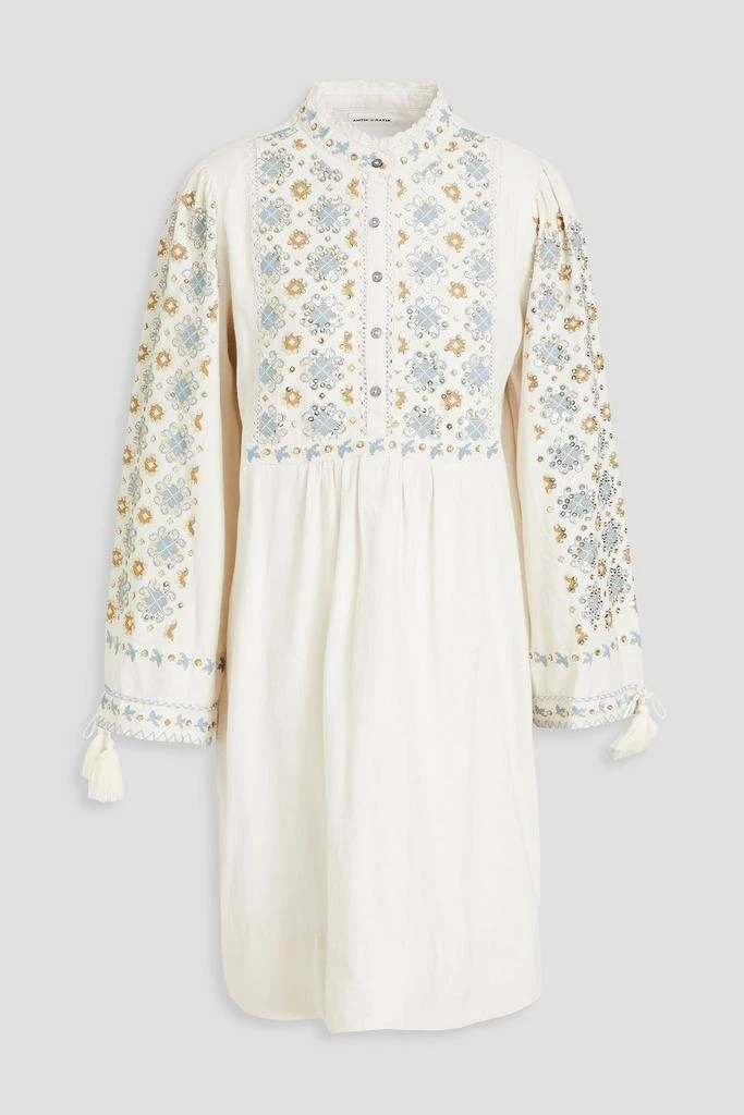 ANTIK BATIK Joana embellished cotton mini dress 1