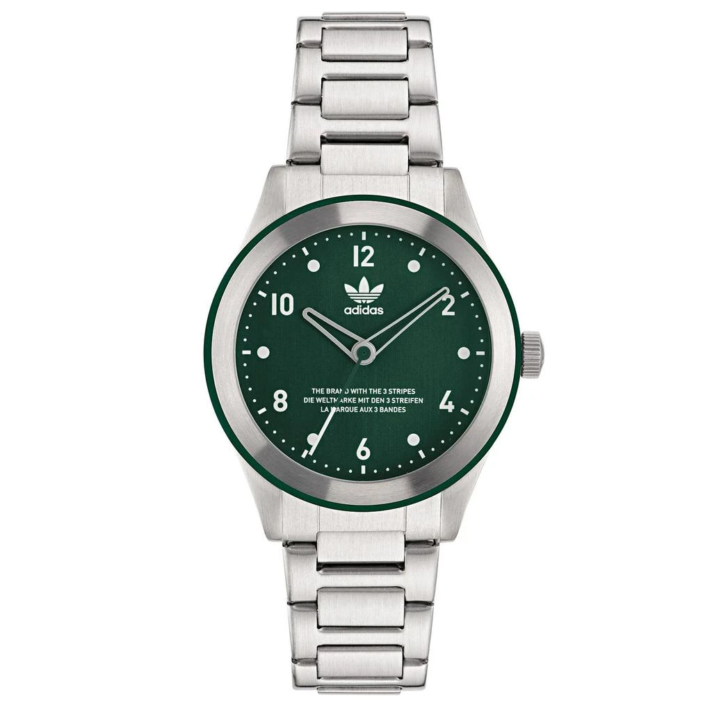 Adidas Adidas Men's Originals Style Code Three Green Dial Watch 1
