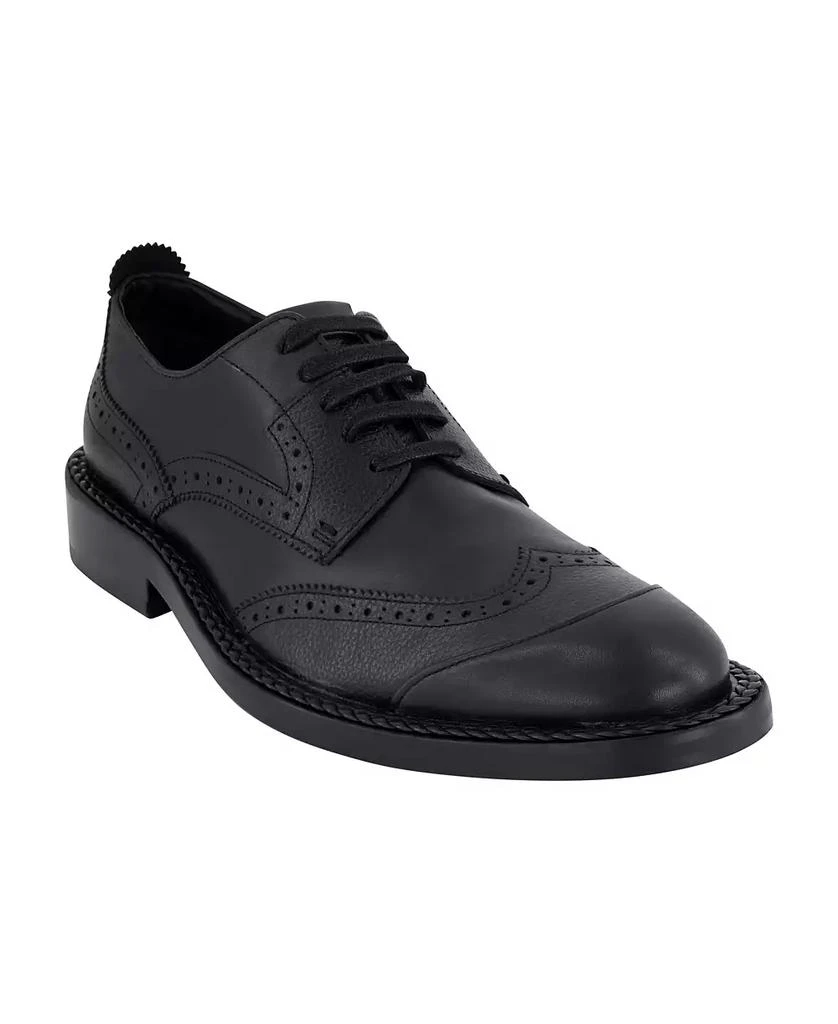 Karl Lagerfeld Paris Men's White Label Leather Wingtip Dress Shoes 1