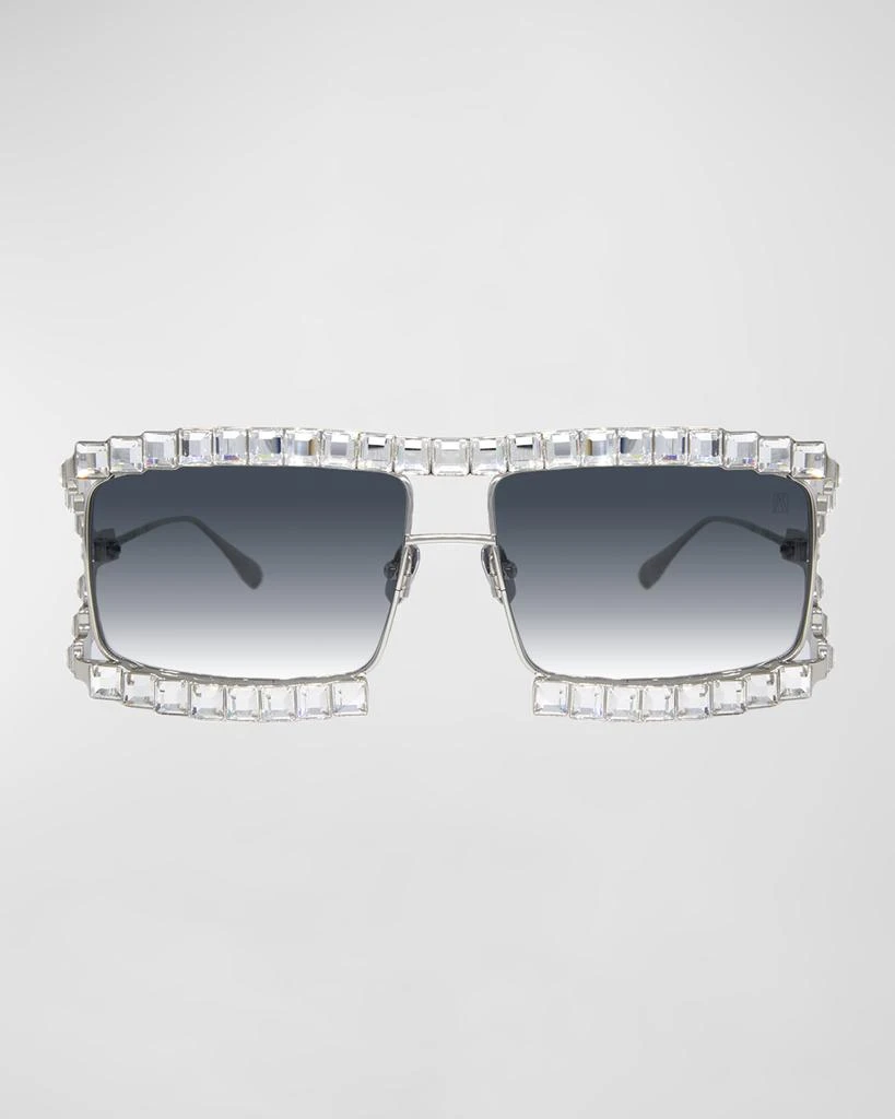 Anna-Karin Karlsson Crystal Boo Titanium Aviator Sunglasses 2