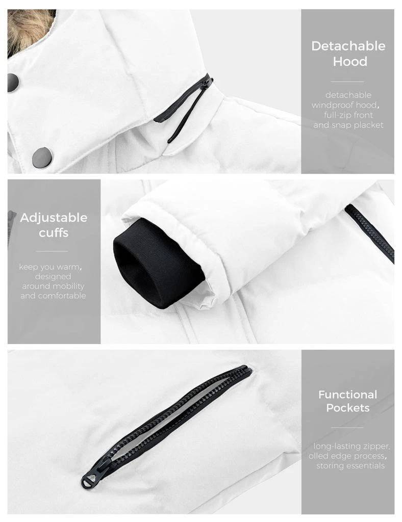 wantdo wantdo Men's Hooded Winter Coat Waterproof Puffer Jacket Warmth Winter Jacket 7