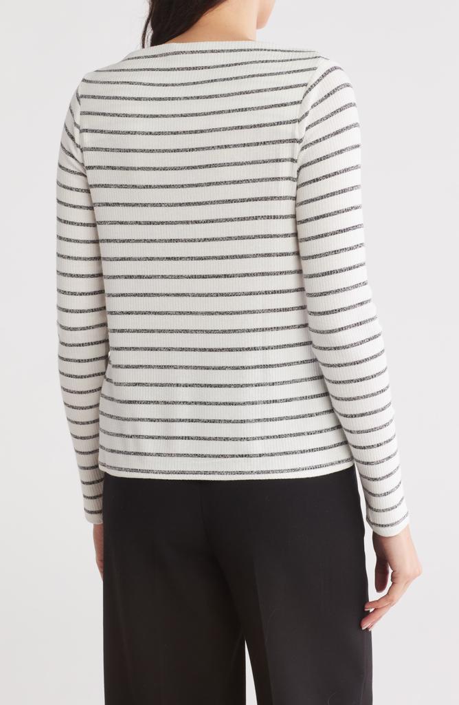Bobeau Sammi Ribbed Long Sleeve High Neck Top