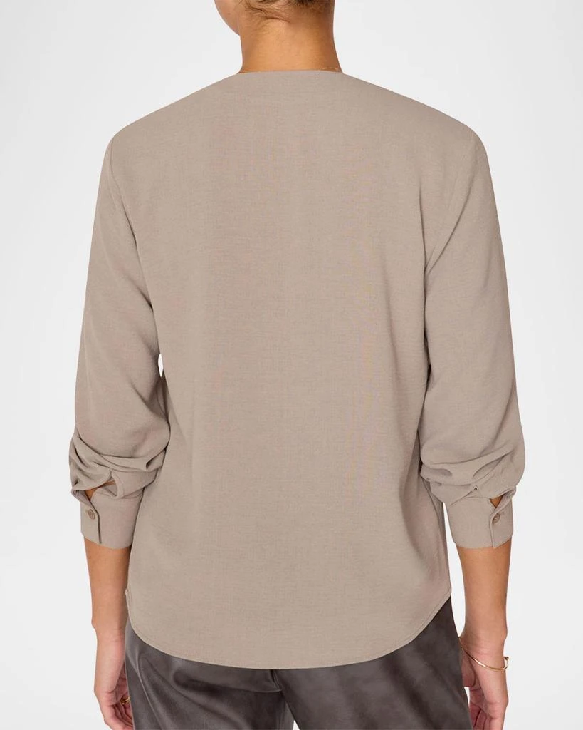 Brochu Walker Elena Pleated V-Neck Blouse 4