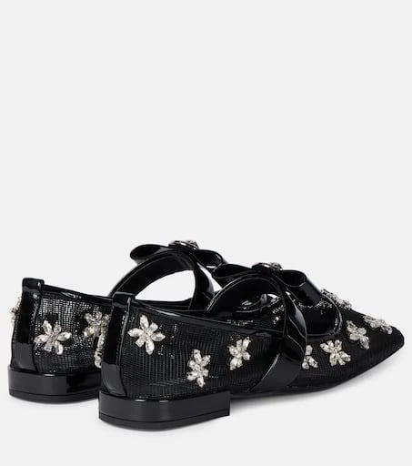 Versace Gianni Ribbon embellished ballet flats 2