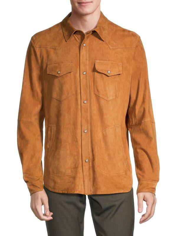 Canali Ultrasoft Suede Overshirt