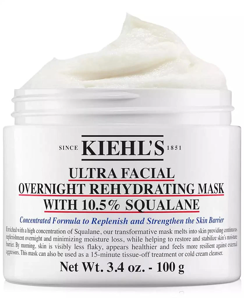 Kiehl's Since 1851 Ultra Facial Overnight Hydrating Mask With 10.5% Squalane, 3.4 oz. 2