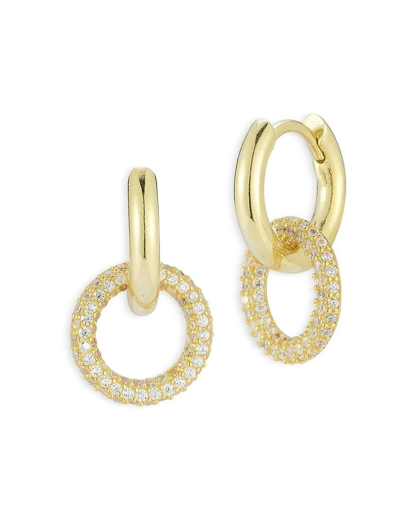 AQUA Pavé Link Drop Earrings, Exclusive 1