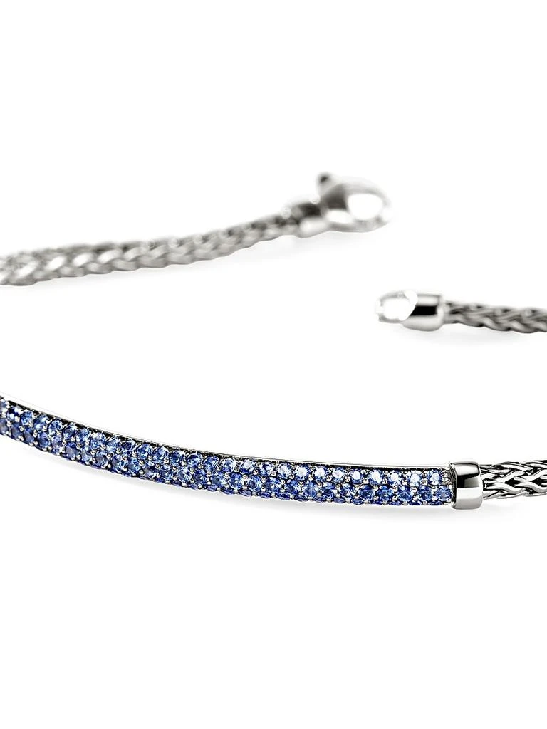 John Hardy JH Essentials Pavé Sterling Silver 
Blue Sapphire Bracelet 4