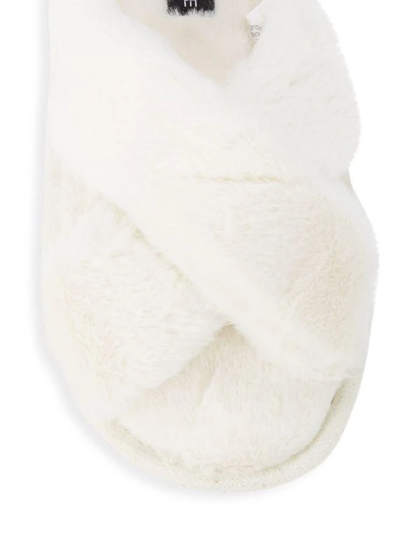 Saks Fifth Avenue Emily Faux Fur Slippers 4