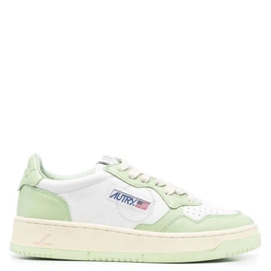 Autry Nile Green Medalist Low-Top Leather Sneakers 1