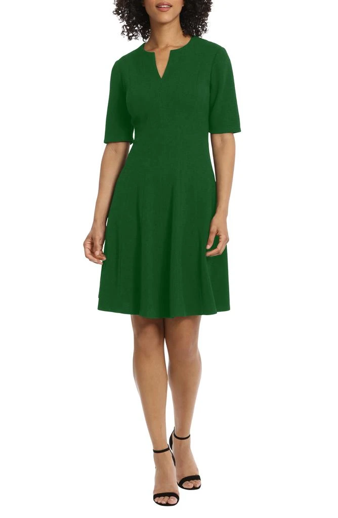 Maggy London Elbow-Length Sleeve Fit & Flare Dress 1
