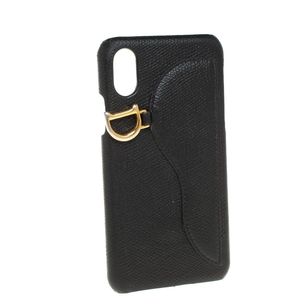 Dior  Black Leather Saddle Iphone X Case 2