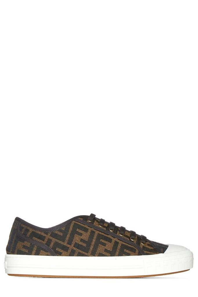 Fendi Fendi Logo Jacquard Lace-Up Sneakers 1