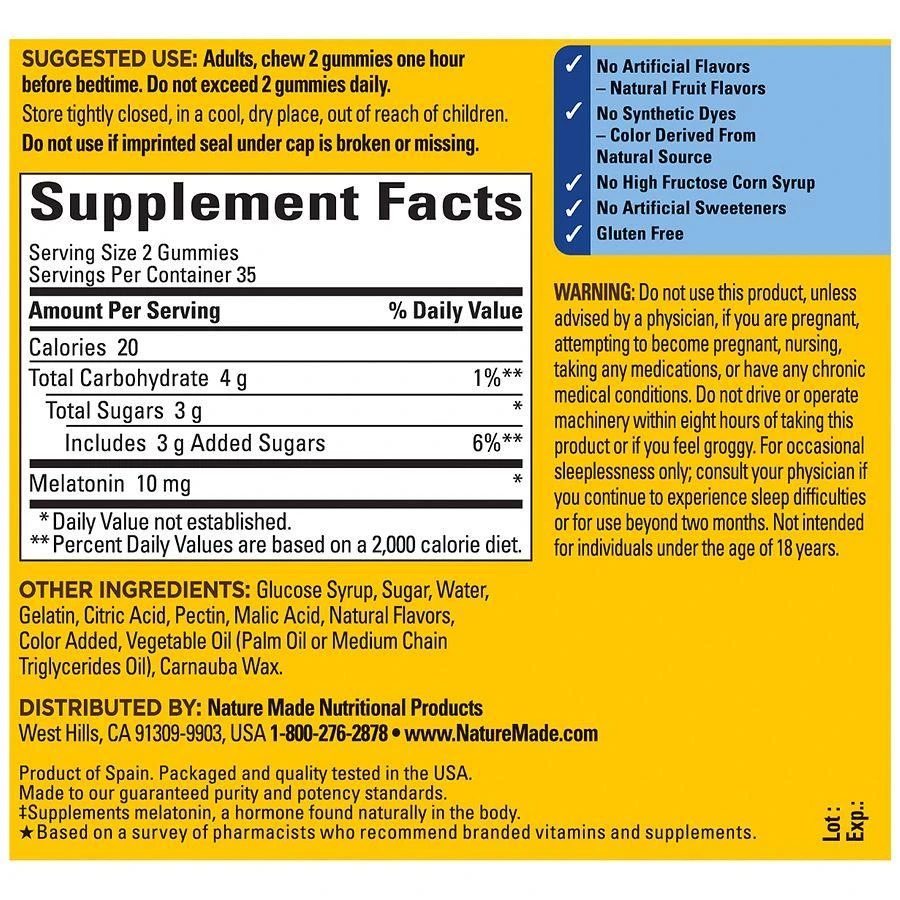 Nature Made Melatonin 10 mg Gummies 4